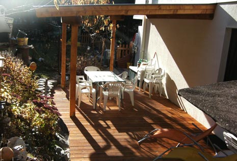 berdachte Terrasse